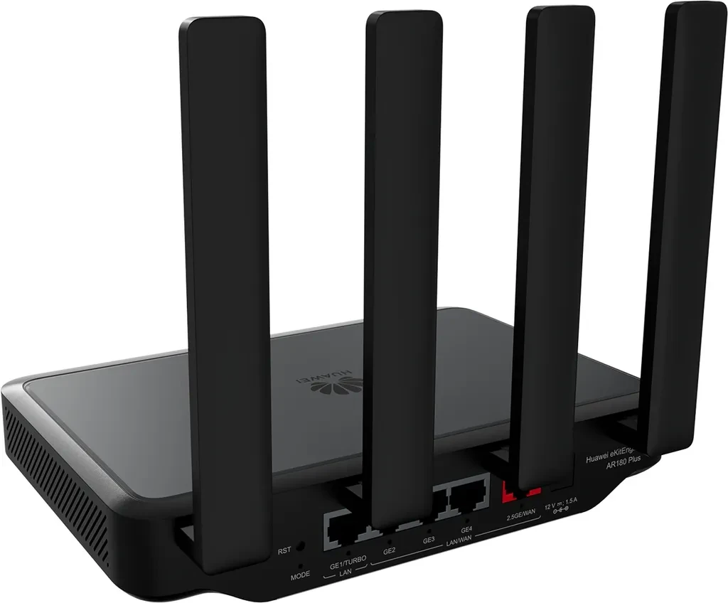 AR180Plus. Router inalámbrico Huawei eKit de nivel empresarial Wi-Fi 7 AP administrados 8 Ancho de banda de salida 2 Gbps 4 puertos eléctricos GE + 1 puertos eléctricos 2.5GE