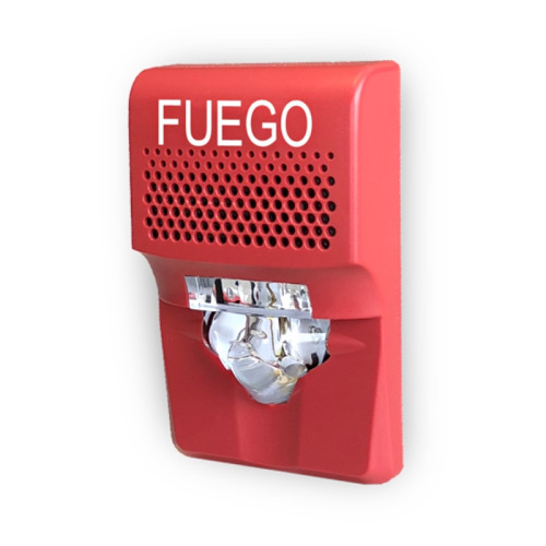 SIRENA CON ESTROBO LED ROJA G1AVRF-SP EDWARDS