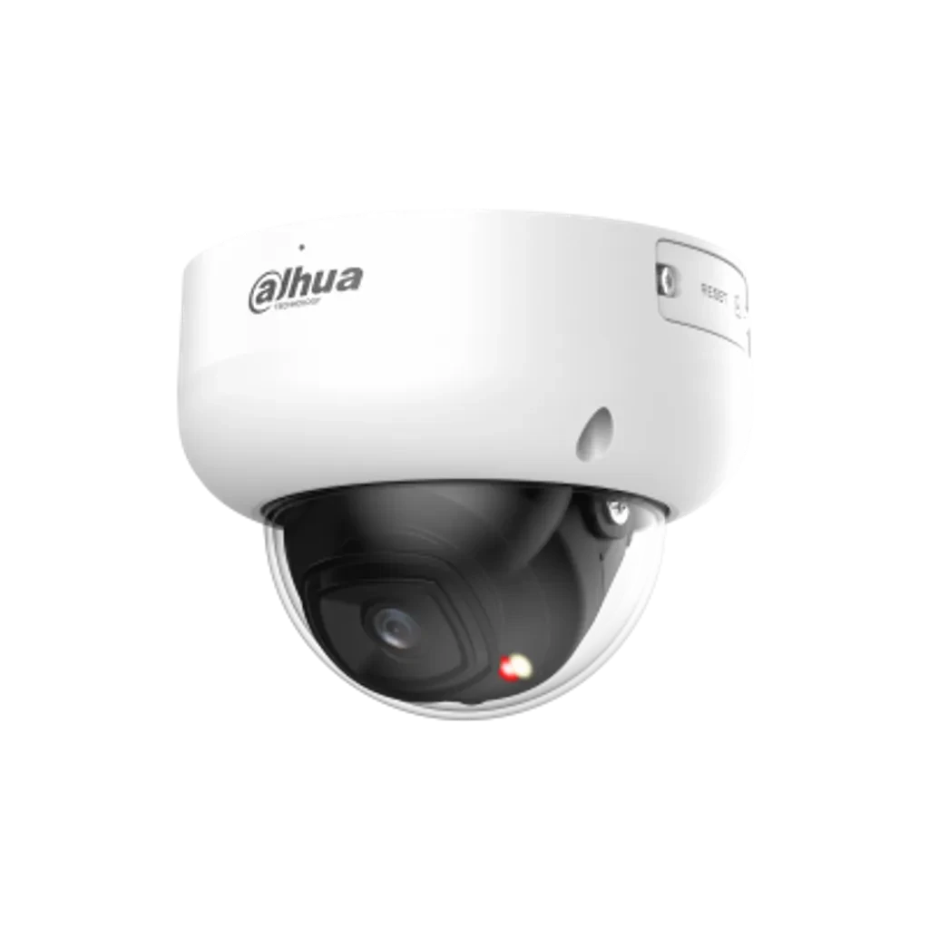 DH-IPC-HDBW5559RP-ASE-IL-0280B. Cámara Dahua IP tipo Domo, 5MP, Lente Fijo 2.8 mm, IR y Luz Blanca 50M, Protección Perimetral, SMD 4.0, AcuPick, Conteo de Personas, Micrófono, IP67 e IK10.