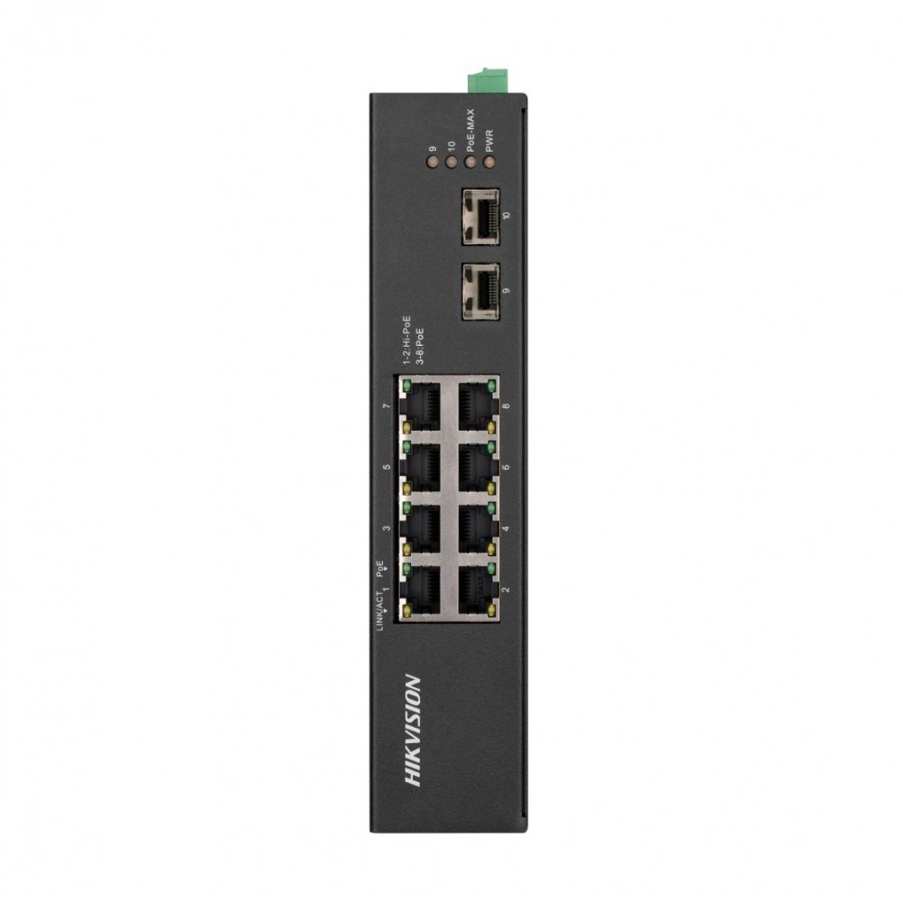Switch Hi-PoE Industrial Hikvision DS-3T0510HP-E/HS 8P Gigabit 110W SFP -30°C | PcPlay