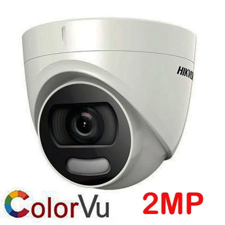Camara Hikvision Domo Metalica ColorVu Luz a 20m TVI 2MP DS-2CE72DFT-FC 3.6mm