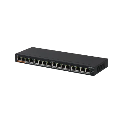Conmutador Switch Dahua PoE 16 Puertos Gb 2 Puertos Hi-PoE Standard, 190W DH-PFS3016-16GT-190.