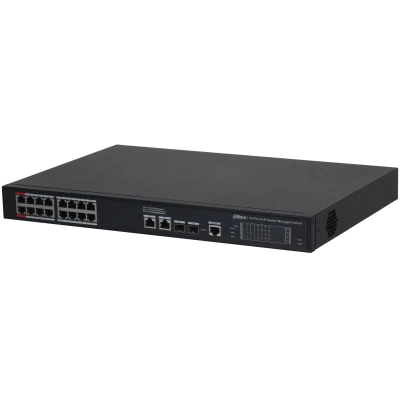 Dahua DH-S4220-16GT-190 Switch 16 puertos PoE Gigaethernet 2 Puertos Giga ethernet 2 puertos SFP 1gb