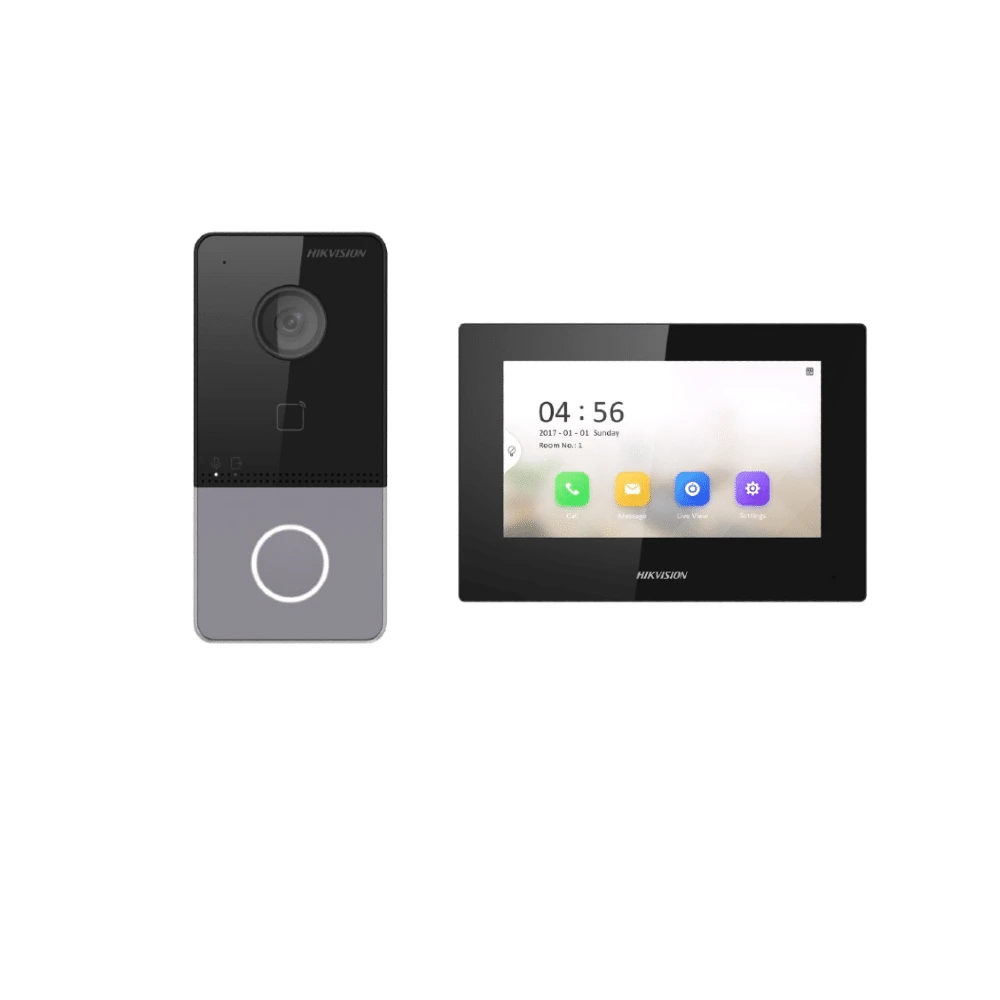 KIT Video Portero IP DS-KIS605-P(C) (DS-KV6113-WPE1(C) + DS-KH6320-LE1(B)) Hikvision