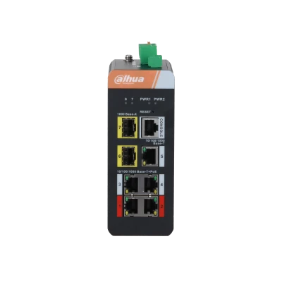 Conmutador industrial  Gigabit IS4207-4GT-120  de 7 puertos con PoE Gigabit de 4 puertos (administrado) Dahua
