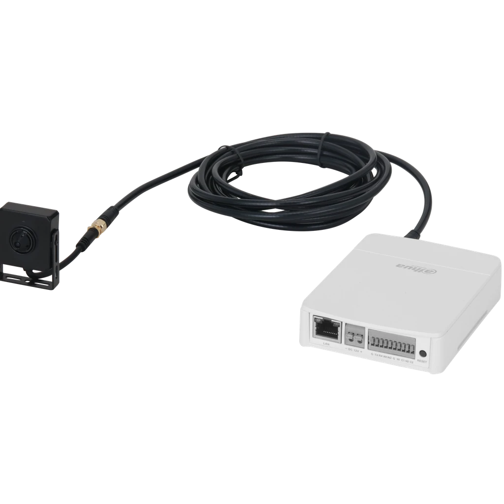 Camara Pinhole IP Dahua 4MP Incluye Cable y Decoder Alarma Audio 12 DH-KIT/IPC-HUM8441P-E1-L4-0280B.