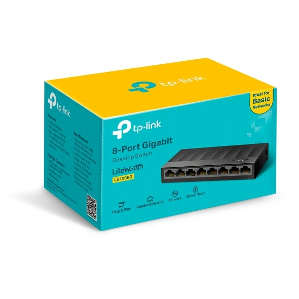 Switch de escritorio de 8 puertos a 10/100/1000Mbps LS1008G