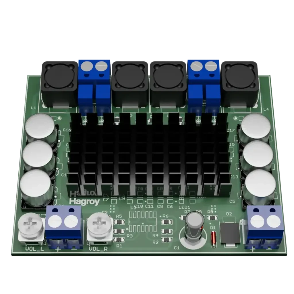Amplificador de audio estéreo Hagroy con una potencia de salida de 100W amplificador clase D HG-AUDIOVOX-ST