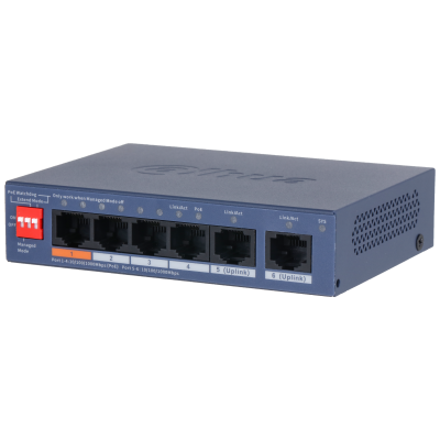 Switch Cloud Dahua 6 puertas Gigabit 4xPoe 2 Uplink DH-CS4006-4GT-60