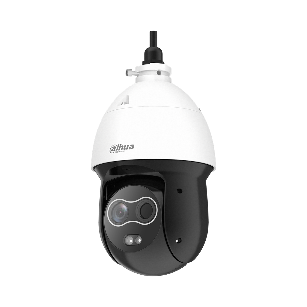 Cámara IP PTZ Dahua Termica Hibrida, lente termico 3.5mm lente optico 4mm DHI-TPC-SD2241-TB3F4-DW-S2