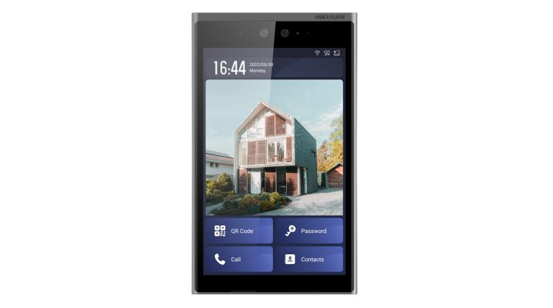 Placa Calle 2MP 10,1" Rec. Facial IP65 IK07 Huella Touch - Facial Recognition DS-KD9633-WBE6 Hikvision