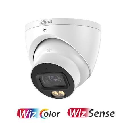 DH-HAC-HDW1249XN-A-PRO-0280B-DIP. Cámara HDCVI Dahua tipo Eyeball de 2MP tecnología WizColor con lente fijo de 2.8mm iluminación máxima de 50m proyección IP67