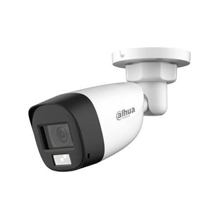 DH-HAC-HFW1500RLN-IL-A-0280B-S3-DIP. Cámara HDCVI Dahua tipo Bullet de 5MP doble iluminación con lente fijo de 2.8mm iluminación máxima de 30m proyección IP67