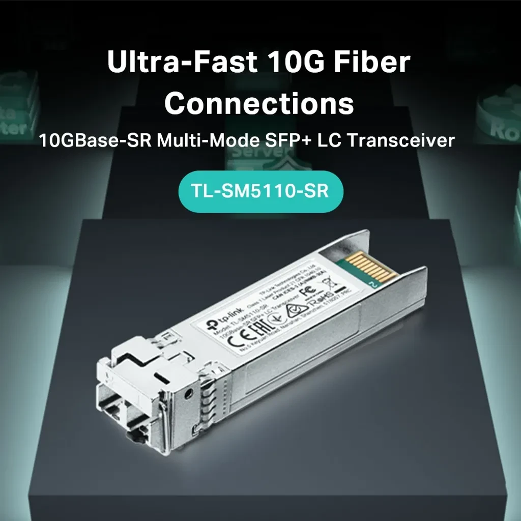TL-SM5110-SR. Transceptor LC 10GBase-SR SFP+ Compatible con switch con puertos 10G SFP+ como TL-SG34