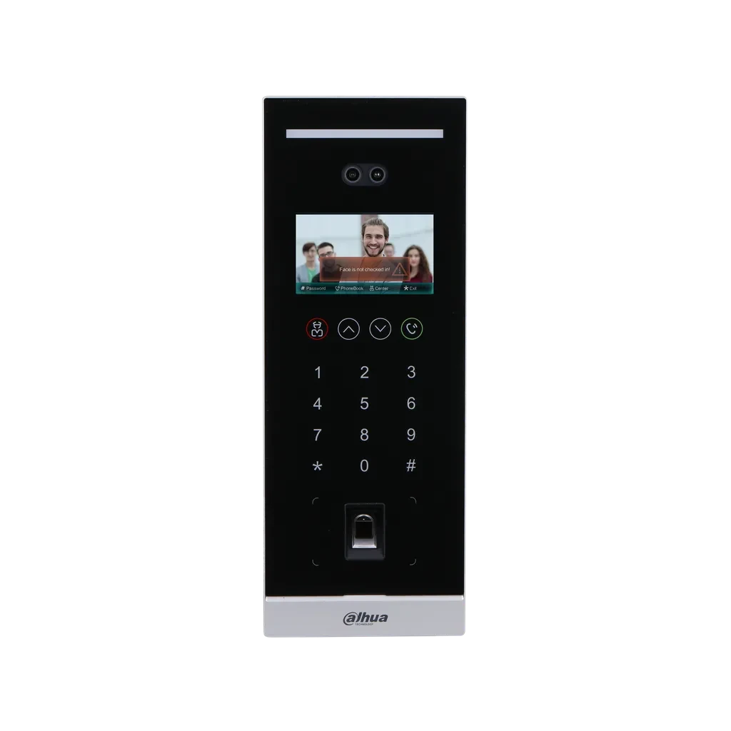 DHI-VTO6541H. Control de entrada Dahua 2MP para Calle IP con Reconocimiento Facial Tarjeta y Huella WDR