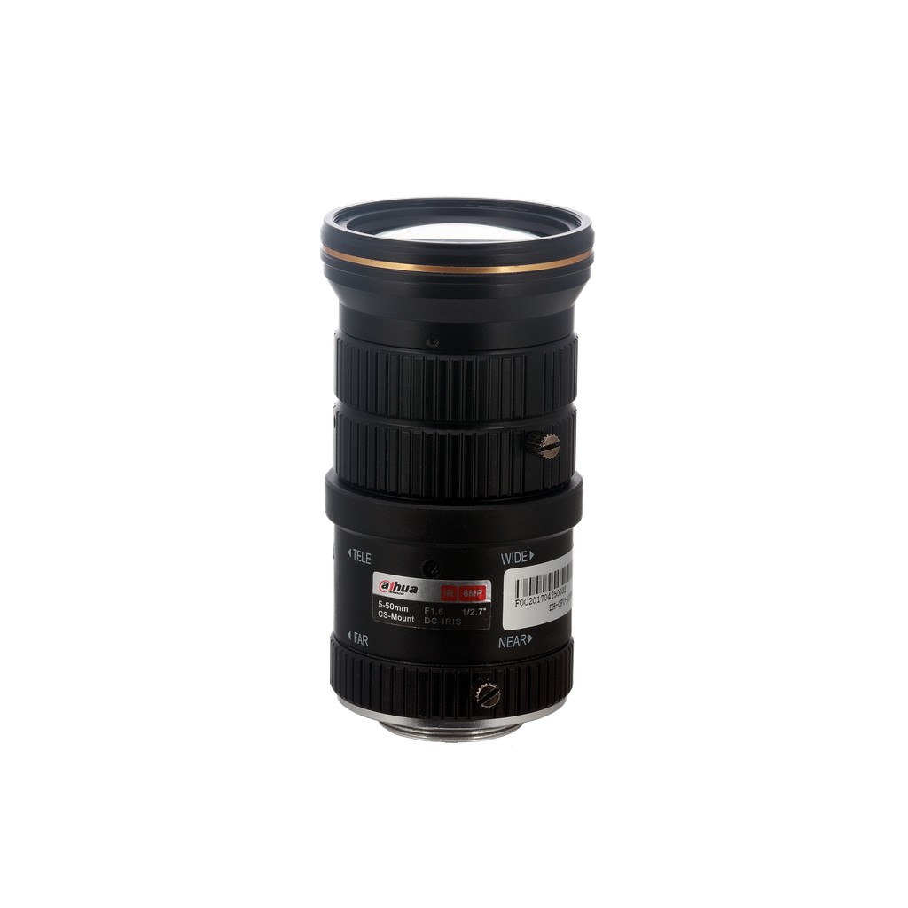  DH-PFL0550-E6D. Lente Dahua varifocal 6mp de 5mm a 50mm.