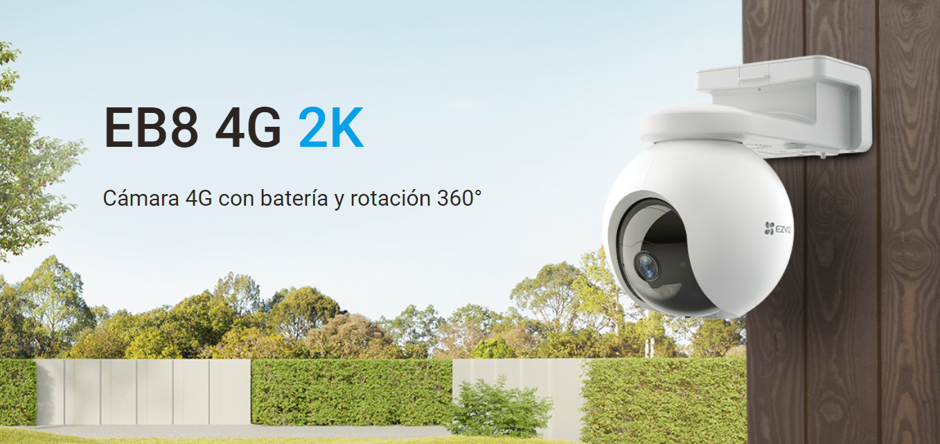 Camara EB8 4G WIFI 4K con Bateria + Panel Solar CS-EB8/SP-R200 Tipo C Ezviz
