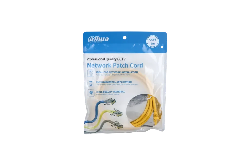 Cable Patch Cord Dahua UTP Cat6 2M Amarillo PFM972