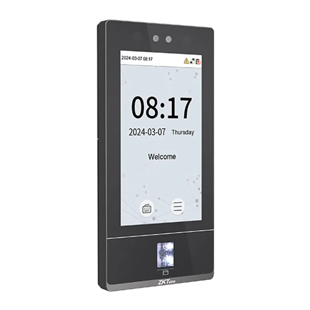 SenseFace 7A. Terminal de control de acceso Standalone IP, Reconocimiento facial, huella, Tarjeta ID 125kHz, Protección IP65