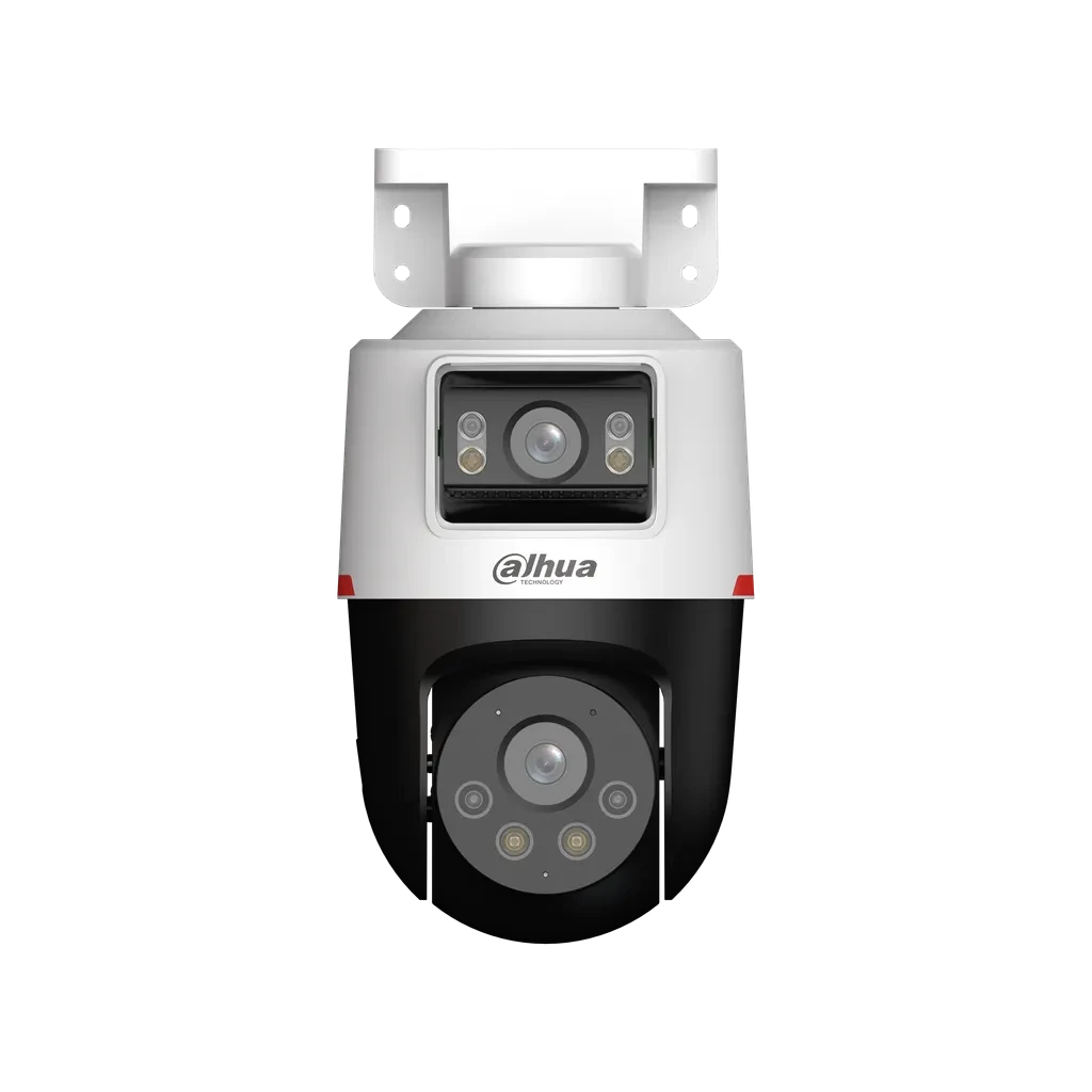 DH-IPC-PTS2249BP-E2-S-PV-LED-0360B-PRO. Cámara IP Dahua Dual, PT 2MP lente fijo 3.6mm + Cámara fija 2MP 3.6mm, Tecnología WisColor, Active Deterrance, SMD Plus, IP66