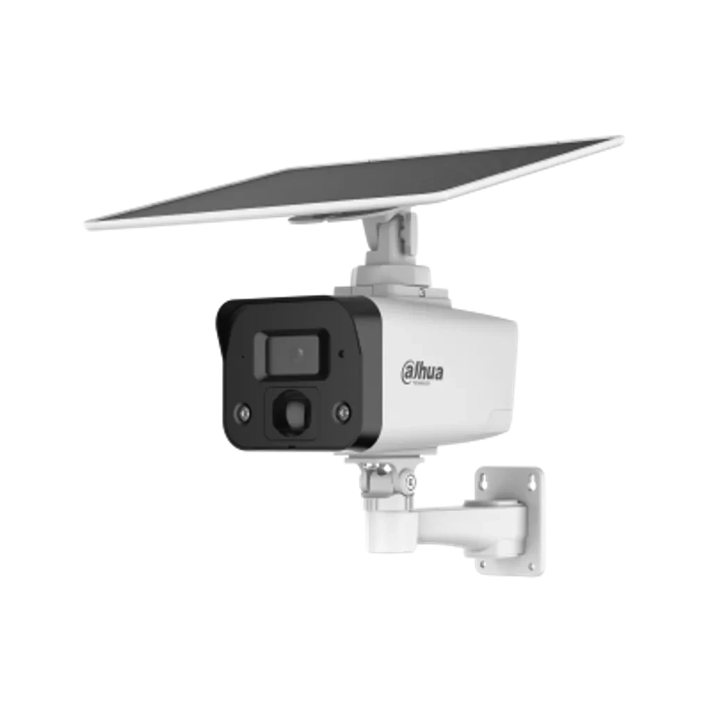 DH-IPC-HFW2441DGP-4G-SP-LA-B-0360B. Cámara IP Dahua tipo Bala, Solar, 4G, 4MP, lente fijo 3.6mm, alcanza 30M de iluminación con IR, Audio bidireccional, IVS, SMD, Protección IP67.