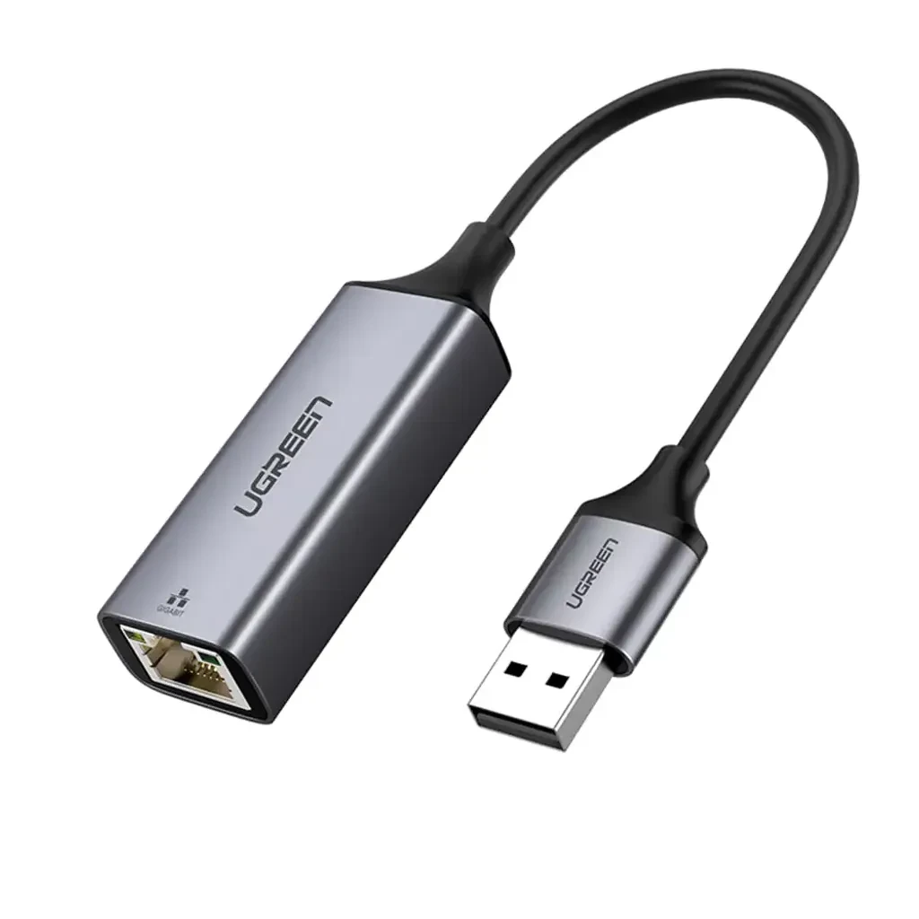CM209. Adaptador Ethernet UGREEN USB 3.0 A to RJ45 Vel. 10/100/1000  Carcasa Aluminio. Color Space Gray