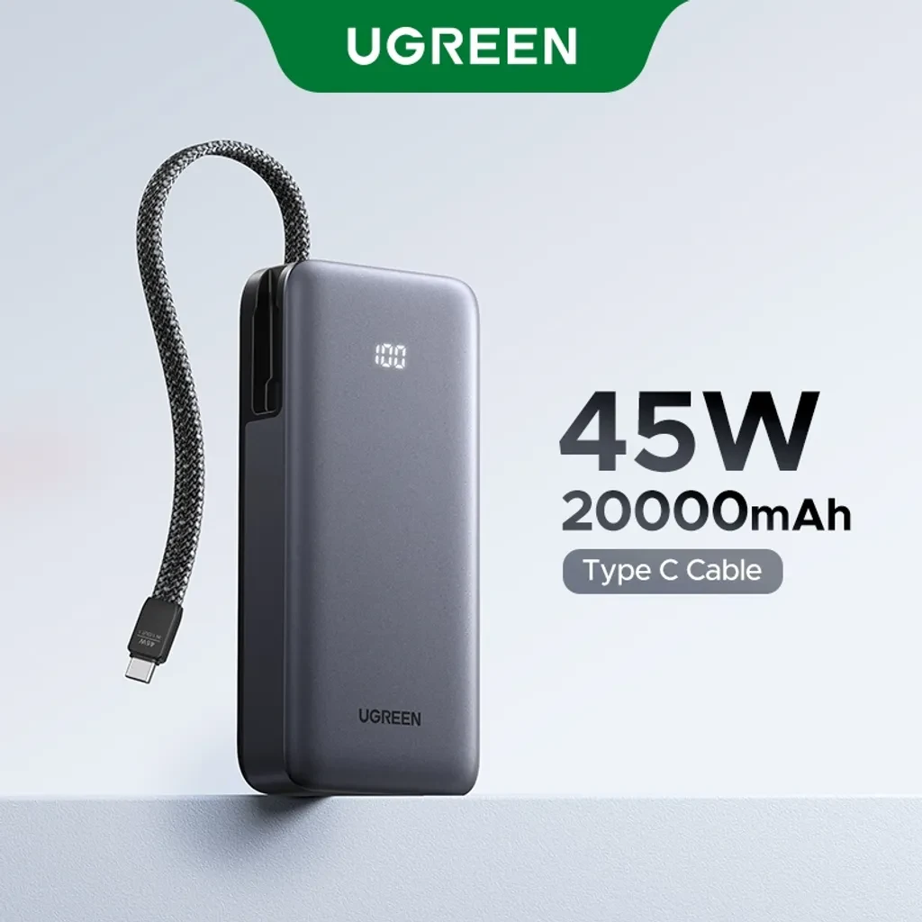 PB536. Power Bank Alta Vel. UGREEN 20.000Mah 45W. Incluye Cable