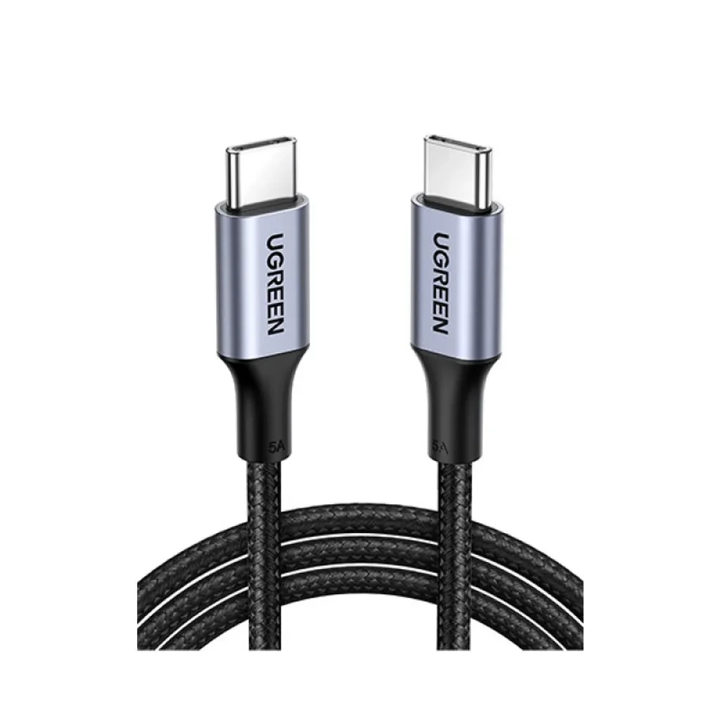 US316(2M). Cable USB para carga rápida 2 Metros Negro UGREEN USB-C to USB-C PD  5A Max